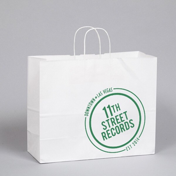 White Kraft Paper Custom PRINTED Sh